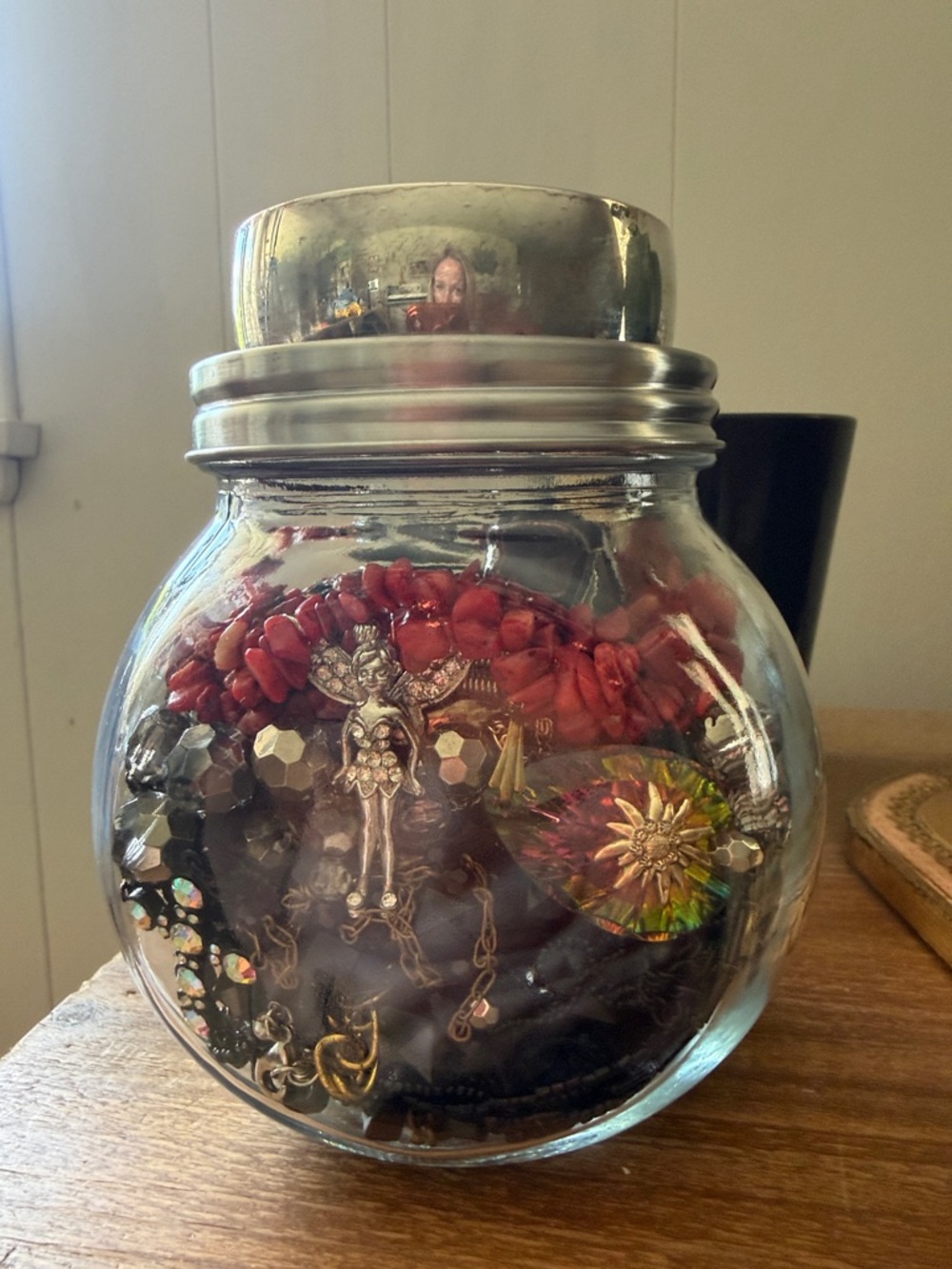 Romantic gothic glam - touch of whimsical mystery jewelry jar